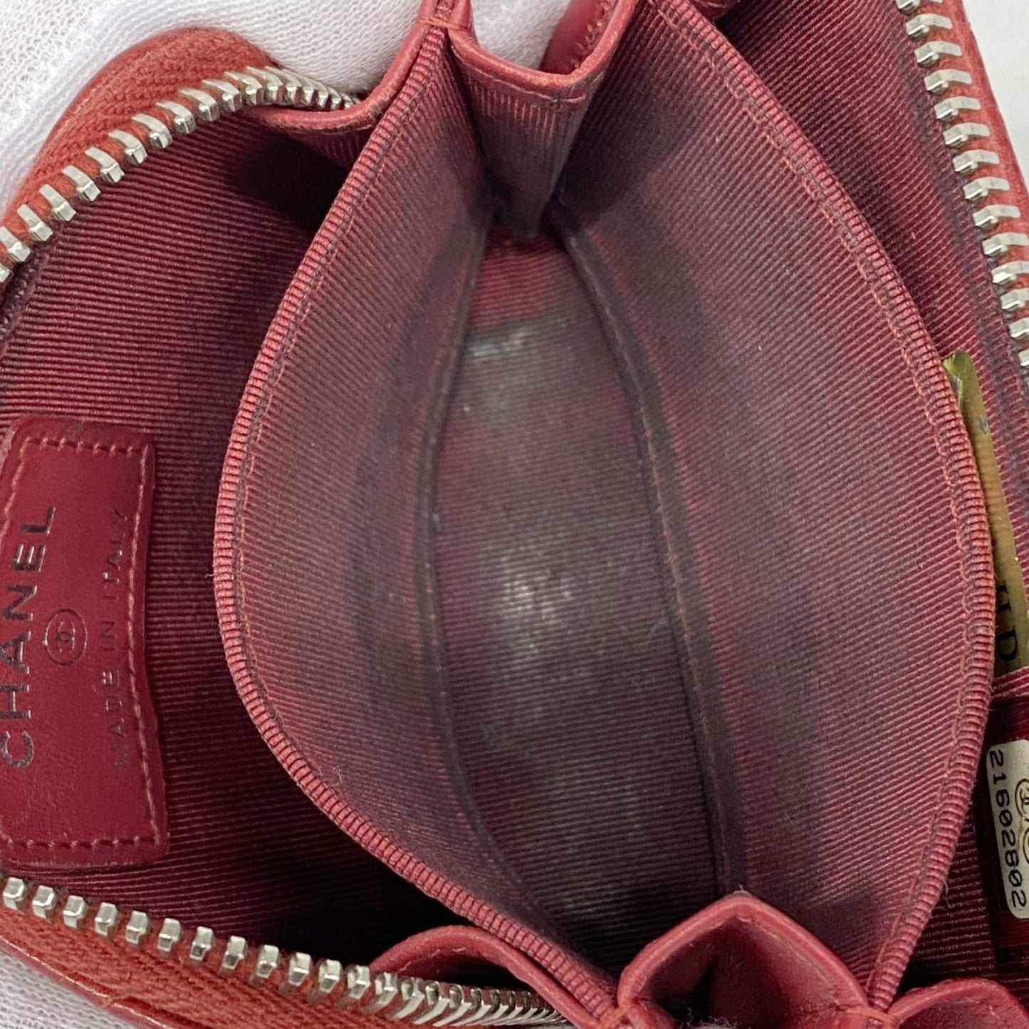 Chanel Wallet/Coin Case Matelasse Caviar Leather Red