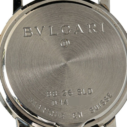 Bvlgari Watch Bb26Sld Quartz Black Dial Stainless