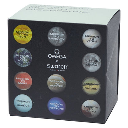 Omega X Swatch Moonswatch Mission On Earth Watch So33G100 Quartz Navy Dial Ceramic Nylon