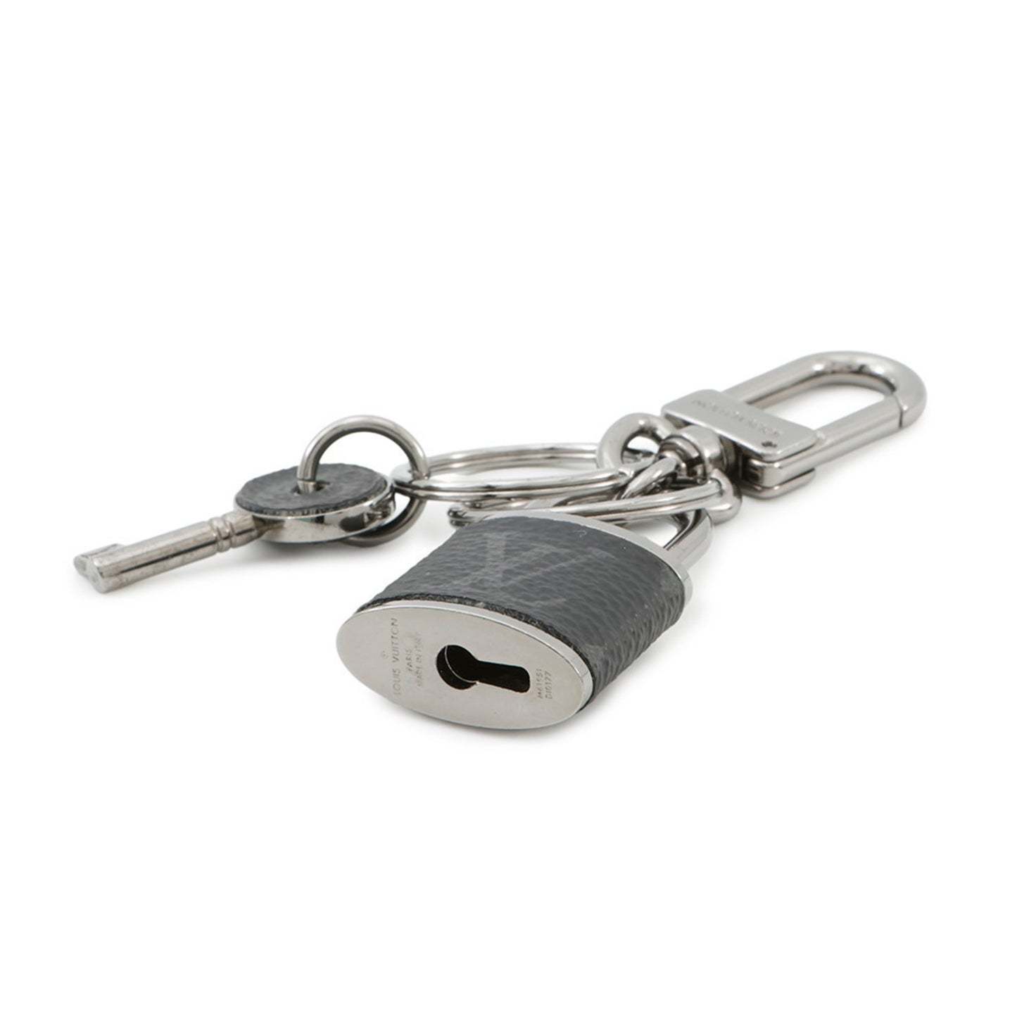 Louis Vuitton Monogram Eclipse Porte-Cls Padlock & Key M61951 Black