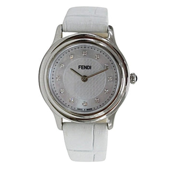 Fendi Shell Dial 12P Diamond Watch 25000L White
