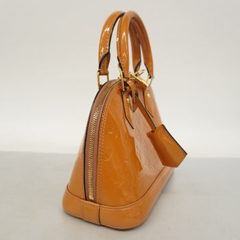 Louis Vuitton Vernis Alma Bb Handbag M91585 Rose Velour 2-Way Bag