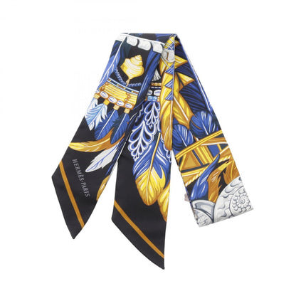 Hermes Herms Twilly Dance Pacifique Silk Scarf For Women In Black