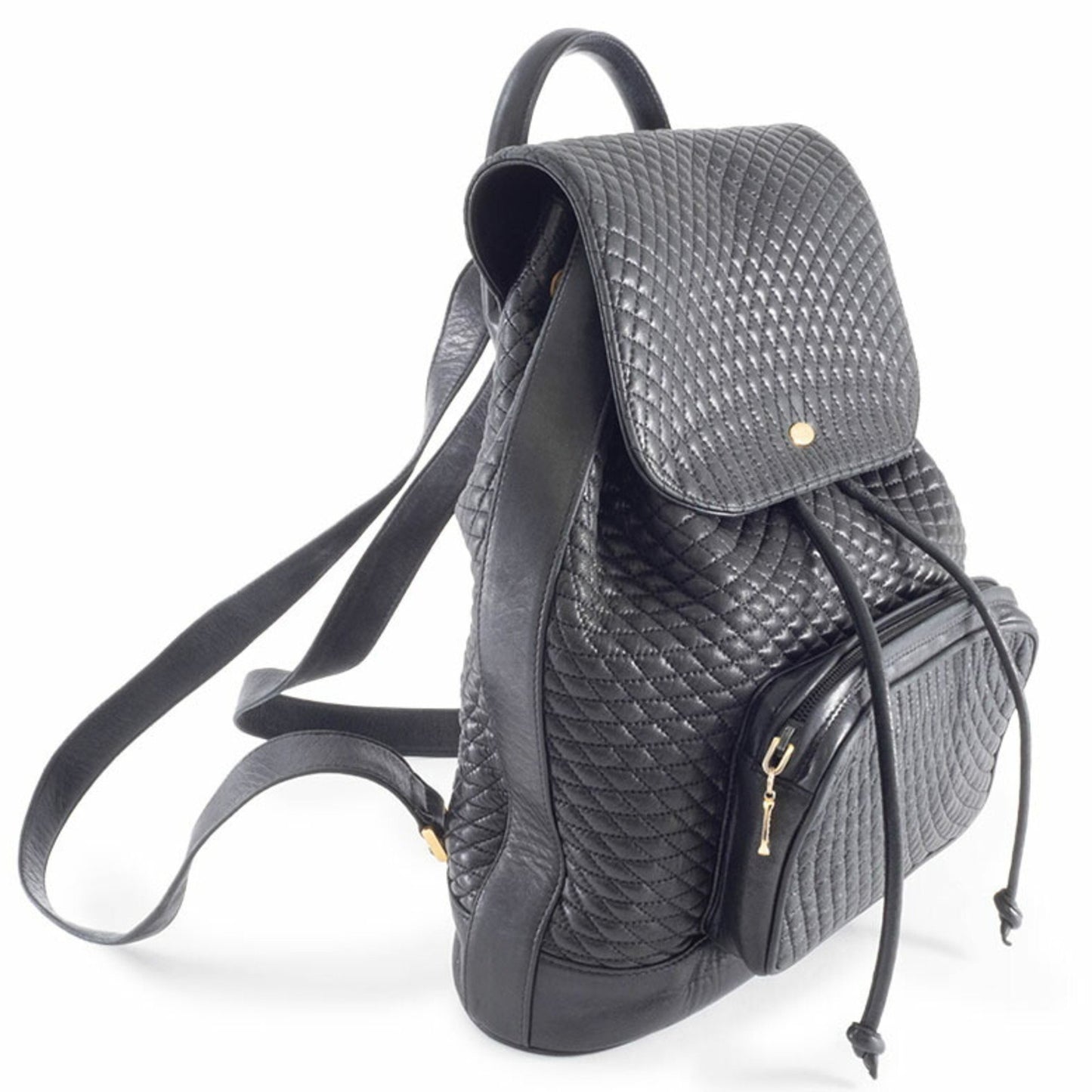 Bally Quilted Backpack In Black Leather