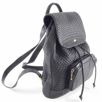 Bally Quilted Backpack In Black Leather