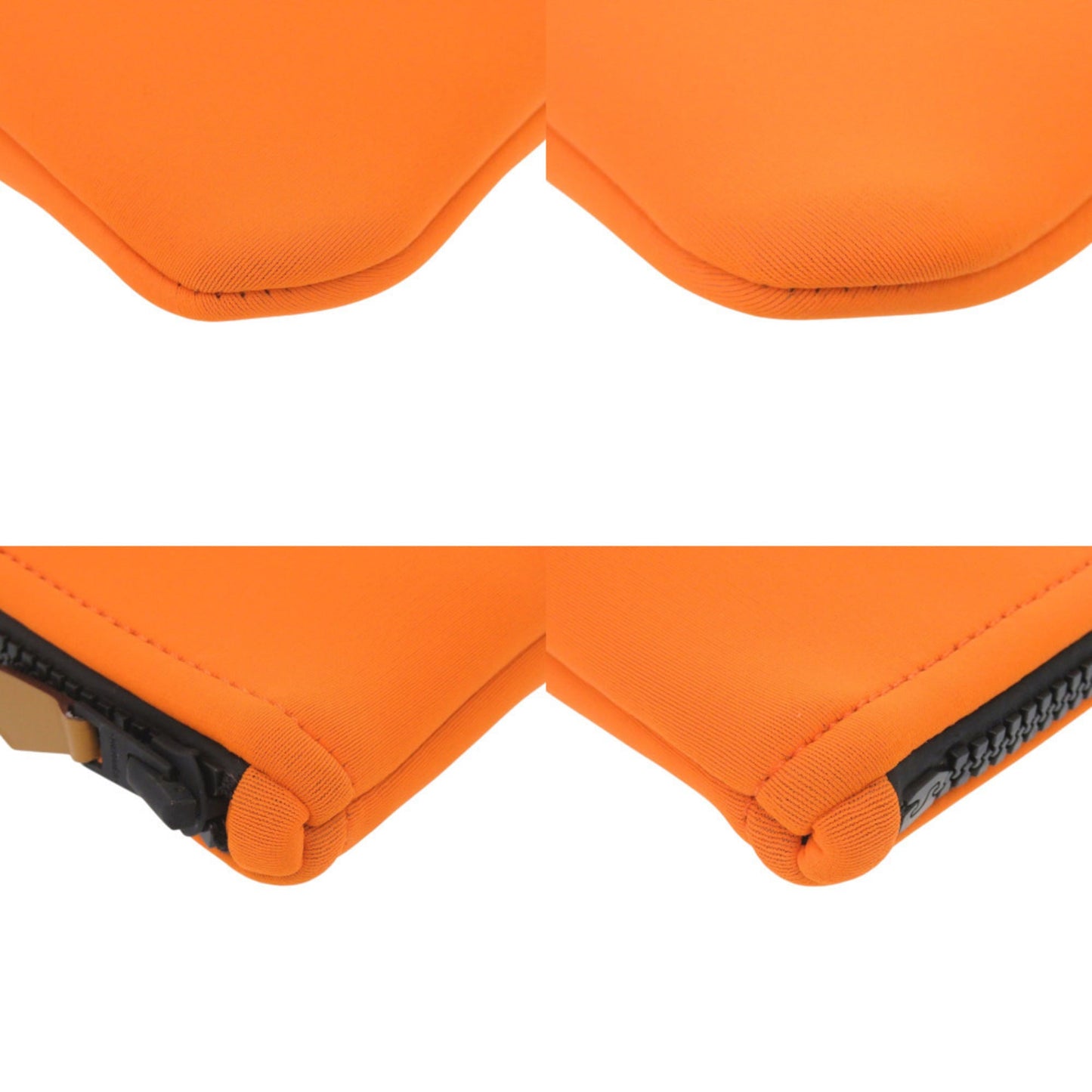 Unused Herms Neoban Mm Nylon/Polyamide Orange Pouch 0575 Hermes