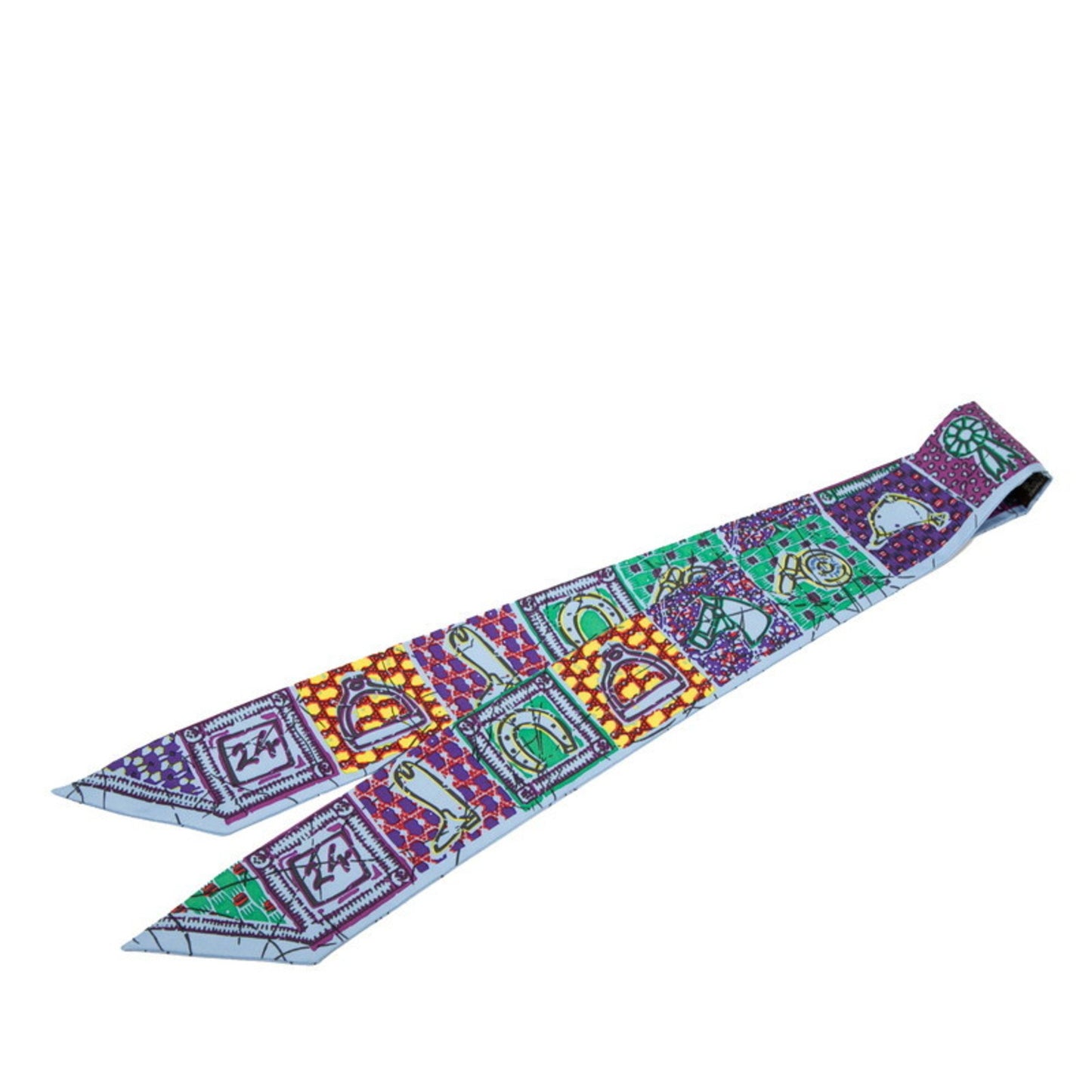 Hermes Herms Twilly Le Boubou H Scarf In Blue