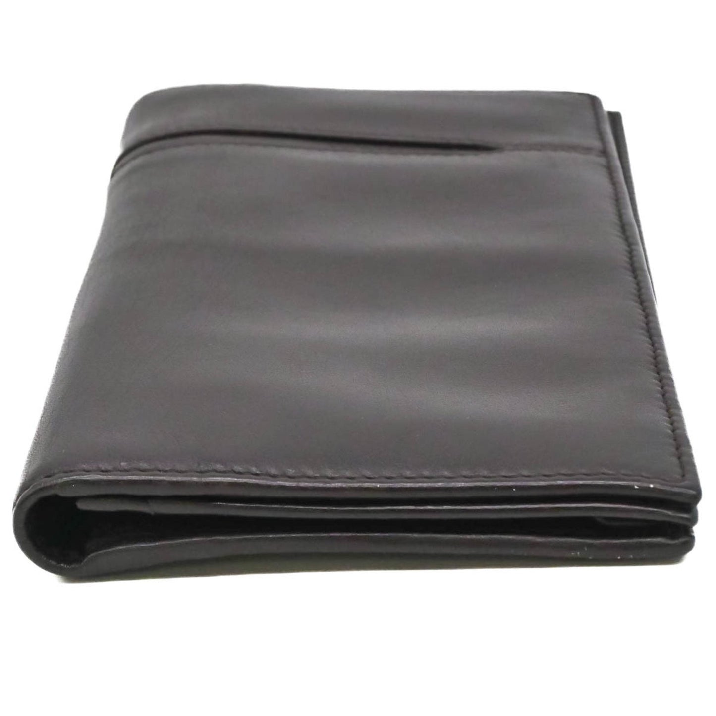 Bvlgari Bulgari Octo Bi-Fold Long Wallet Leather Brown Coin Purse 36966