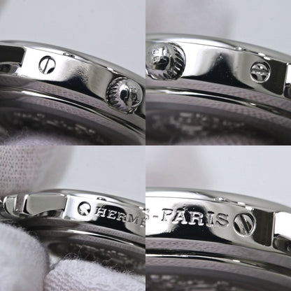 Hermes Clipper Nacre White Shell Watch With New Buckle