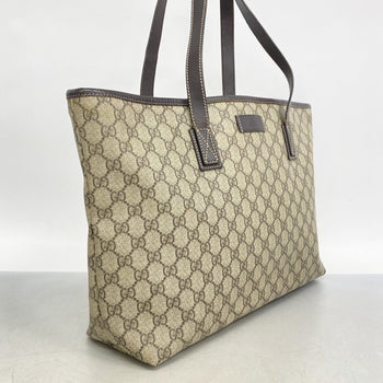 Gucci Gg Supreme Tote Bag 211137 Beige Brown