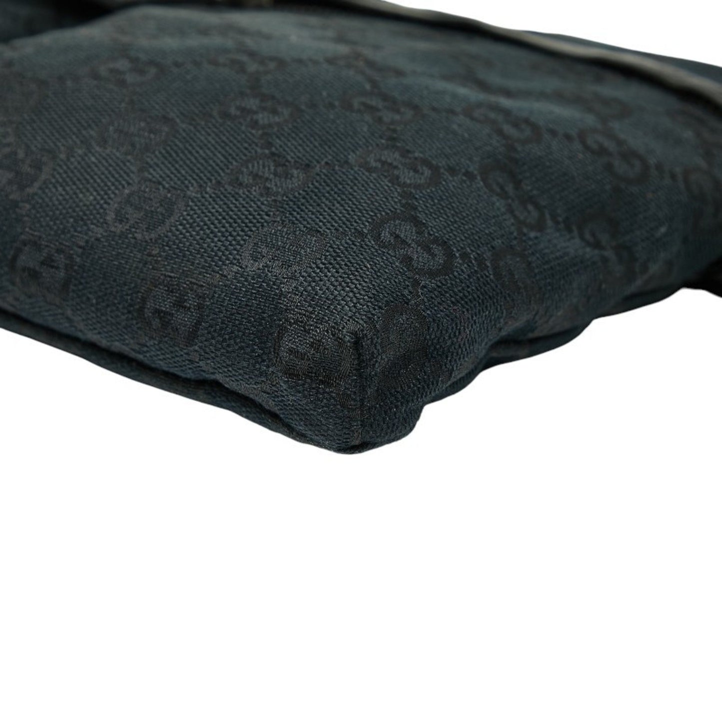 Gucci Gg Canvas Waist Bag/Shoulder Bag 28566 Black Leather