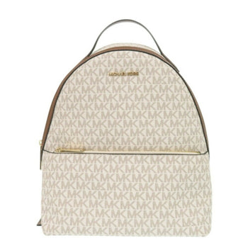 Unused Michael Kors Sheila Front Pocket Backpack Mk Signature 35F3G6Hb6B150 Coated Canvas Vanilla
