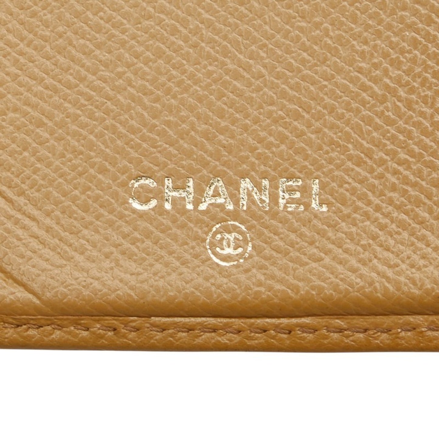 Chanel Coco Button Long Wallet Yellow Leather