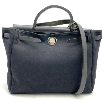 Hermes Herms Airbag Pm Canvas Shoulder Bag/Handbag In Black