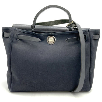 Hermes Herms Airbag Pm Canvas Shoulder Bag/Handbag In Black