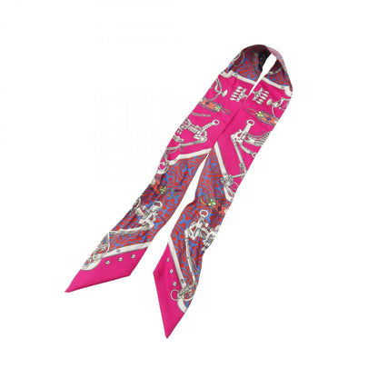 Hermes Herms Mors Et Gourmettes Remix Twilly Silk Scarf