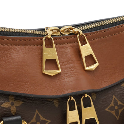 Louis Vuitton Monogram Tuileries Tote Handbag/Shoulder Bag Leather Caramel Black Red M41456