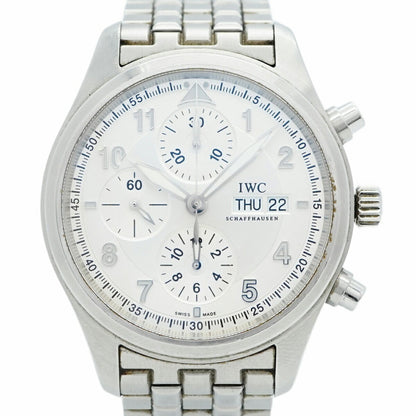 Iwc Schaffhausen Spitfire Iw371705 Silver Dial