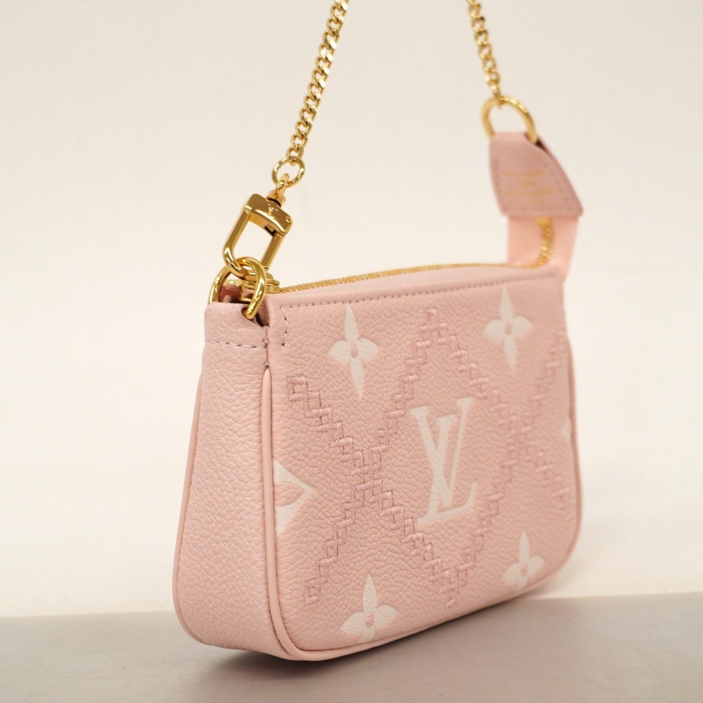 Louis Vuitton Monogram Empreinte Broderie Mini Pochette Accessoires M81140 Pink
