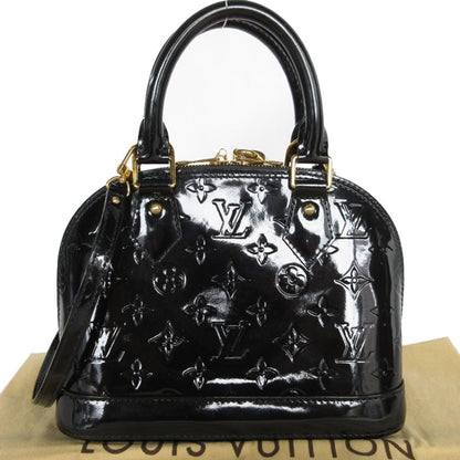 Louis Vuitton Handbag Shoulder Bag Monogram Vernis Alma Bb Patent Leather Black Gold
