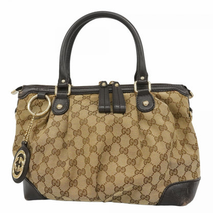 Gucci Gg Canvas Sukey Handbag 247902 Brown