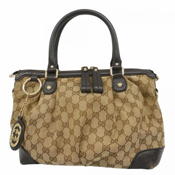 Gucci Gg Canvas Sukey Handbag 247902 Brown