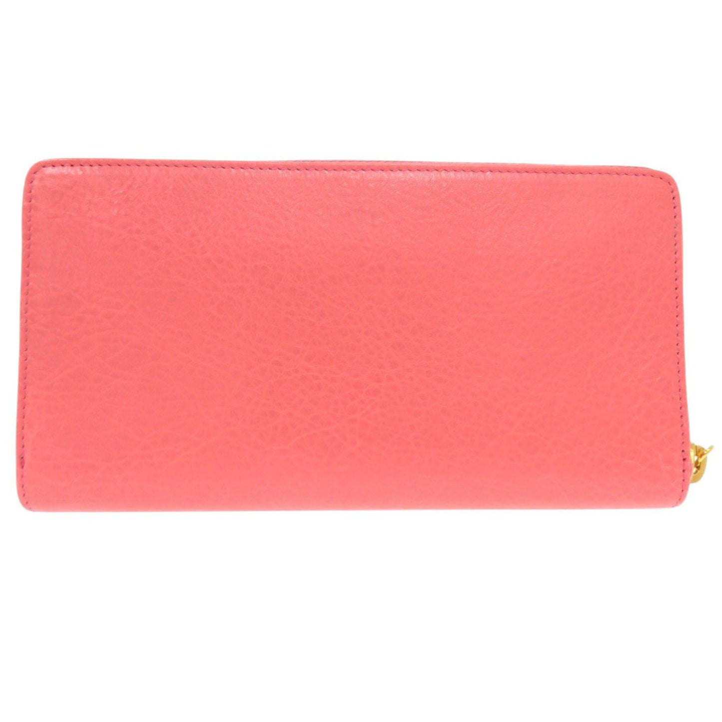 Balenciaga Giant Continental 253053 Leather Salmon Pink Long Wallet 0978 Balenciaga