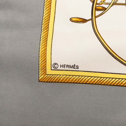 Hermes Herms Carr 90 "Les Voitures A Transformation" Folding Carriage Scarf