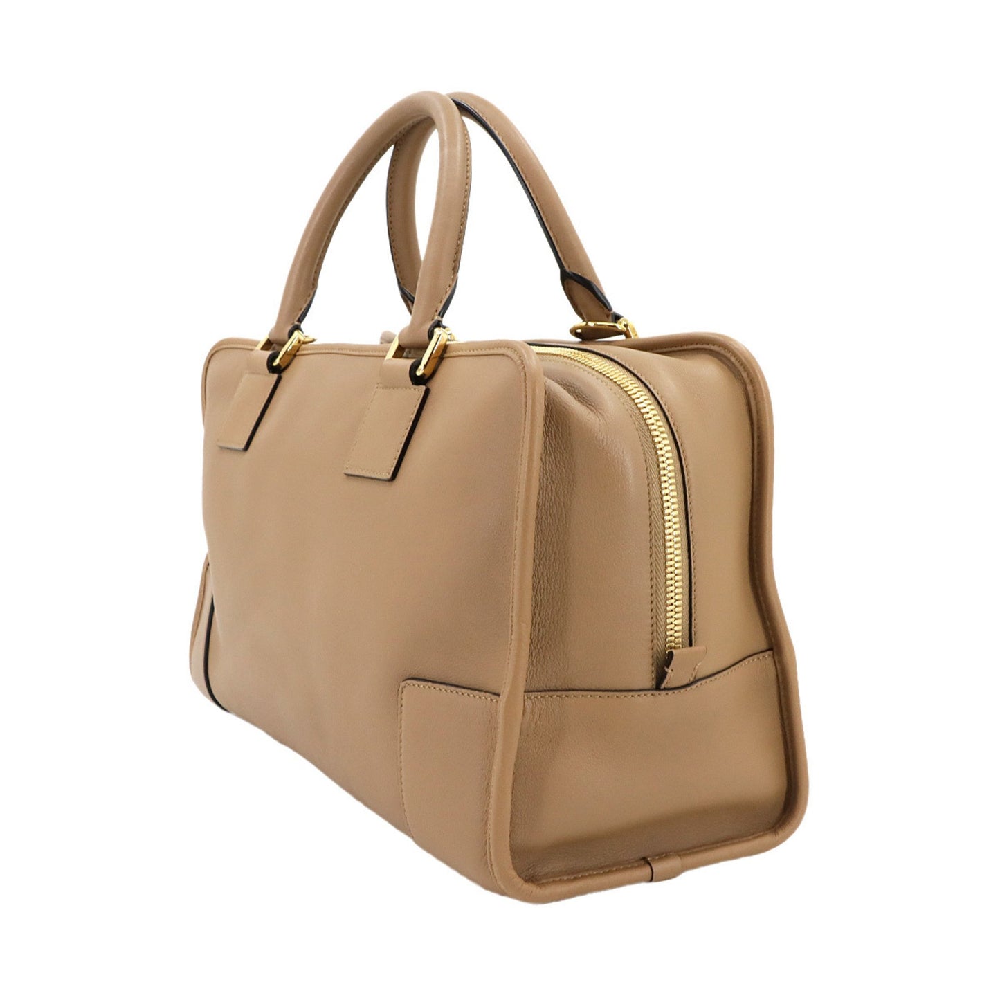 Loewe Amazona 36 2-Way Handbag/Shoulder Bag In Brown Leather