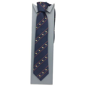 Gucci Gucci Tie Bee Stripe Silk Navy