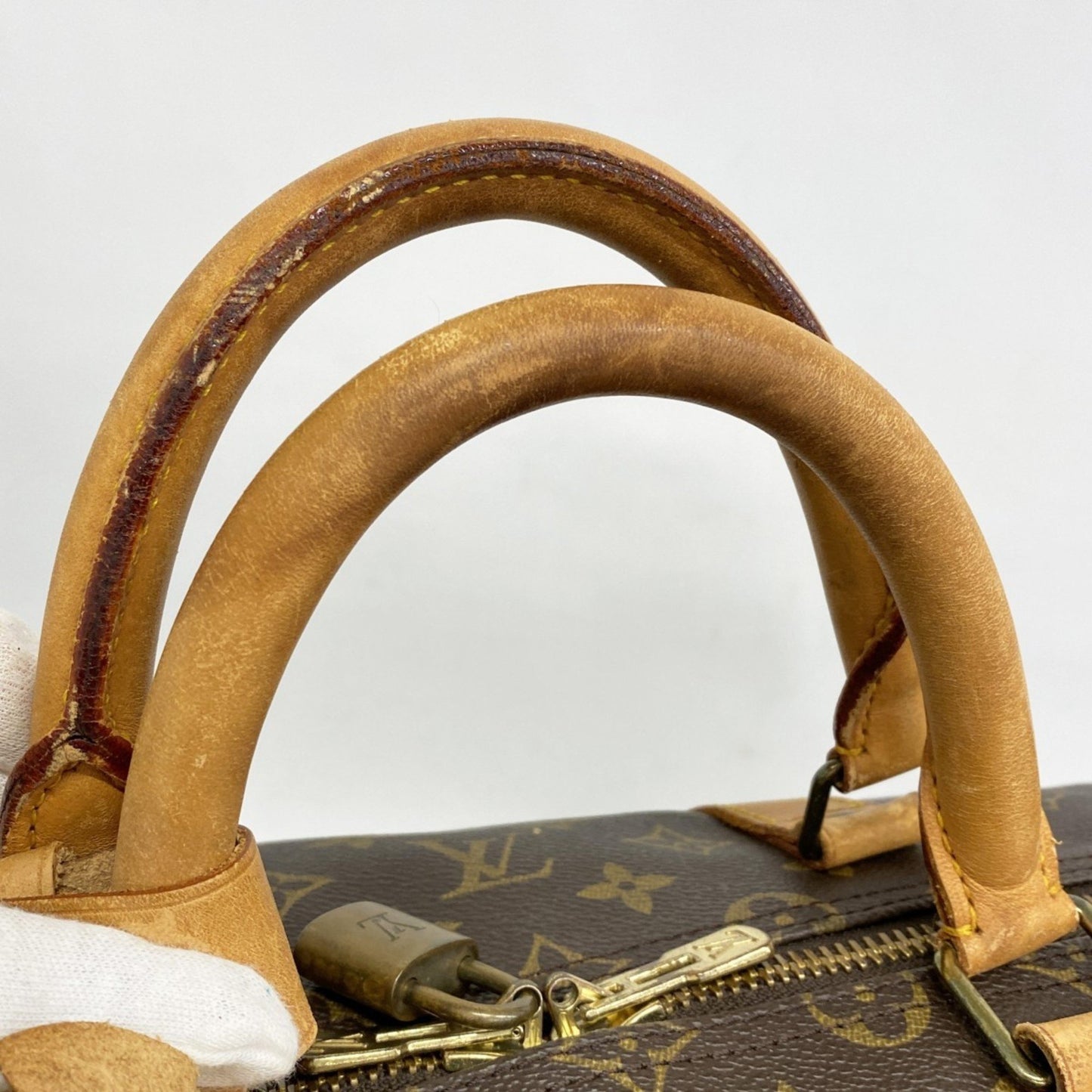 Louis Vuitton Monogram Keepall 55 Boston Bag M41424 Brown