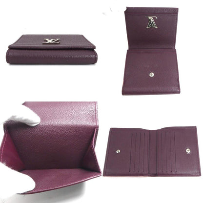 Louis Vuitton Bifold Wallet Portefeuille Lock Me 2 Compact/Taurillon Prune