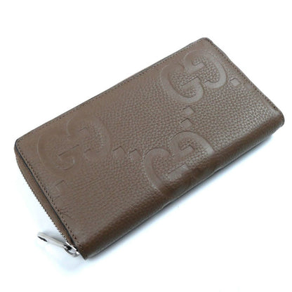 Gucci Jumbo Gg Zip Around Long Wallet Round Taupe 739484