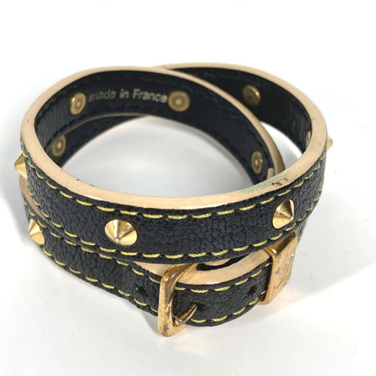 Louis Vuitton M91844 Suhali Studs Accessories Double Bracelet Noir Black