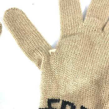 Burberry Bicolor Glove Gloves Beige Black