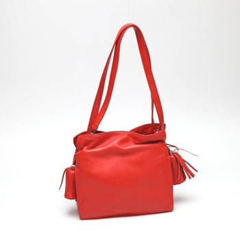 Loewe Tassel Leather 2Way 380 82 E17 Red Shoulder Bag