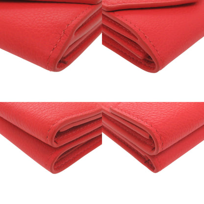 Like New Louis Vuitton Portefeuille Rock Mini M67860 Leather Tri-Fold Wallet Red Lv 0393 Louis
