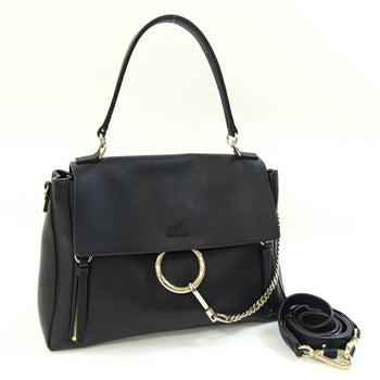 Chlo Chloe Faye Day Handbag Chc17Ws322 Black Leather Shoulder Bag With One Handle And Chain