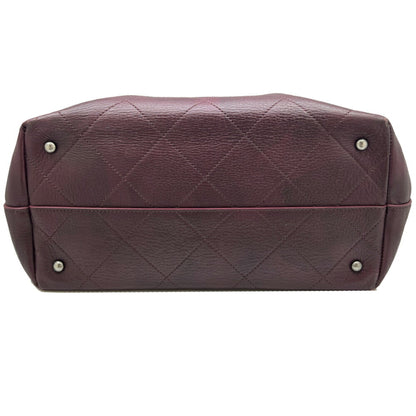 Chanel Chanel Shoulder Bag Matelasse Wine Red Tote Handbag Chain
