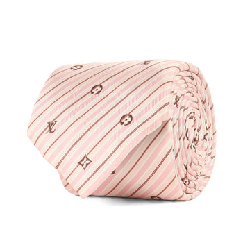 Louis Vuitton Monogram Regimental Silk Cravate Pink
