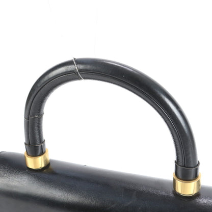 Christian Dior Leather Tote Handbag Black