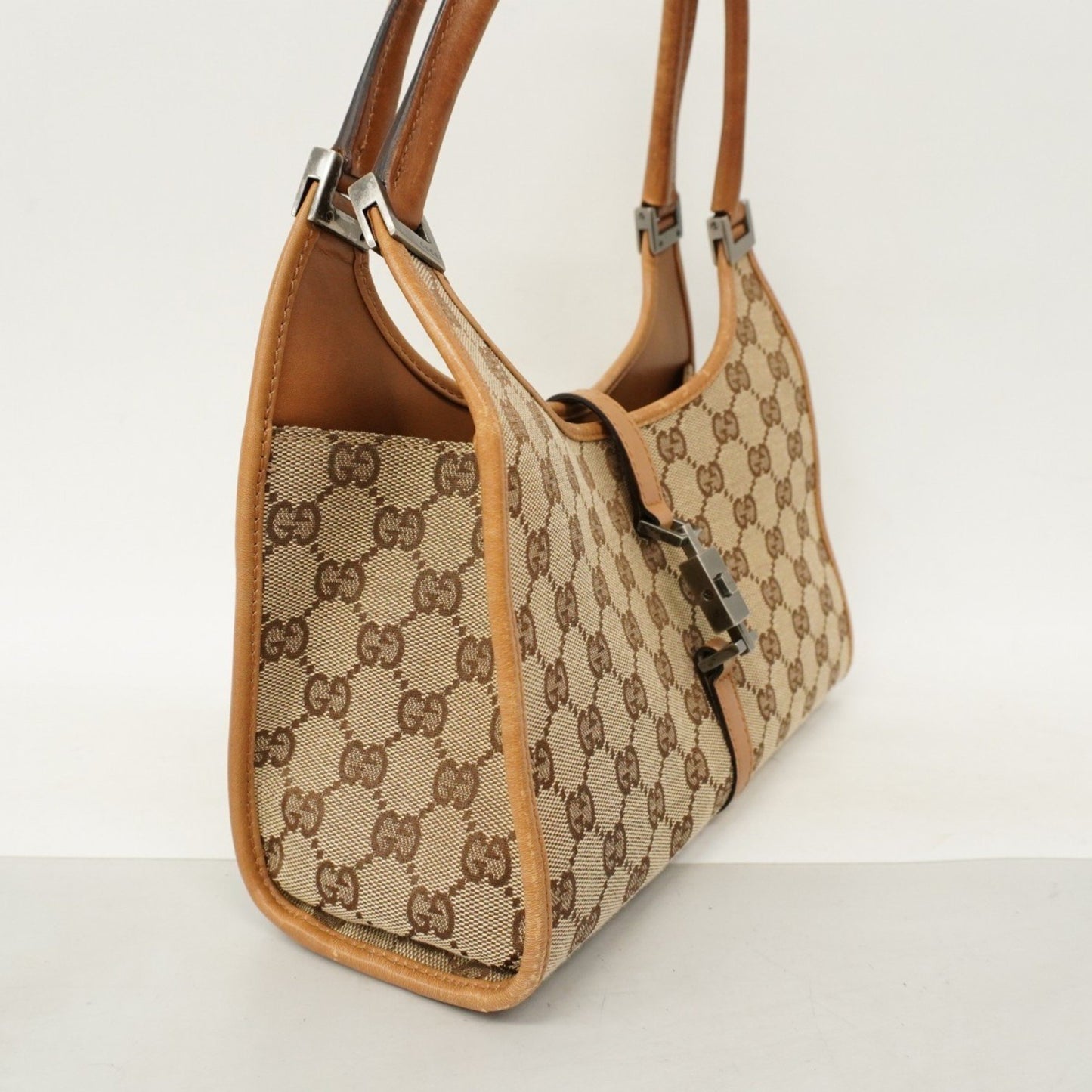 Gucci Gg Canvas Jackie Handbag 01721 Brown