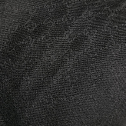 Gucci Gg Print Scarf In Black Wool