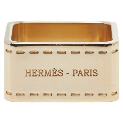 Hermes Bolduc Scarf Muffler Ring Gold Plated
