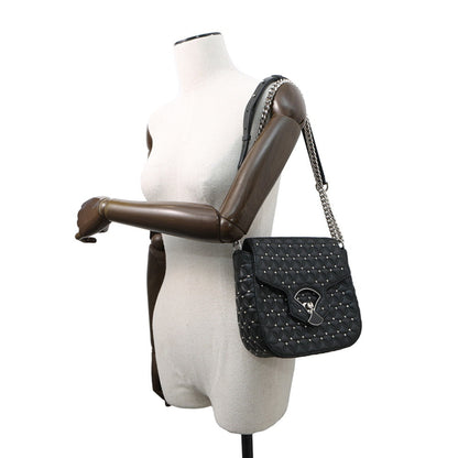 Bvlgari Chain Shoulder Bag Diva Dream Leather Black