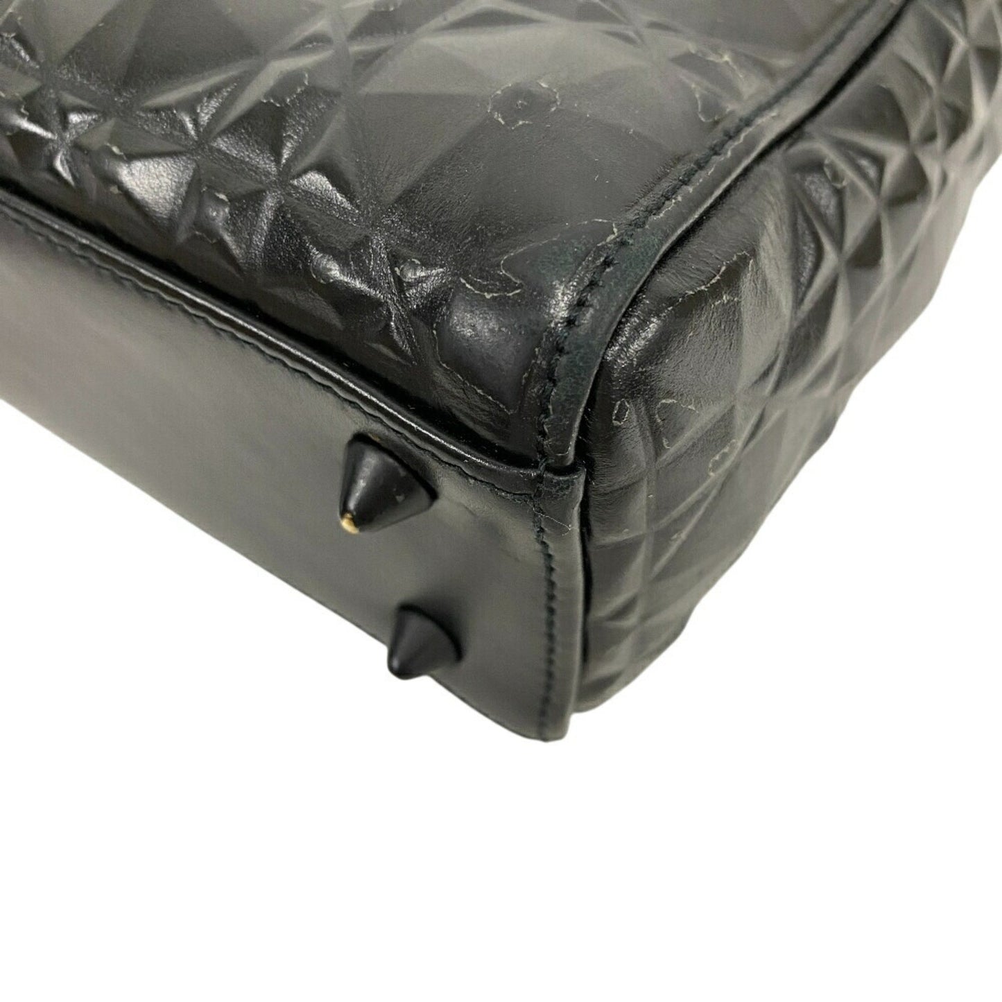 Christian Dior Diamond Cannage Shoulder Bag Handbag Black