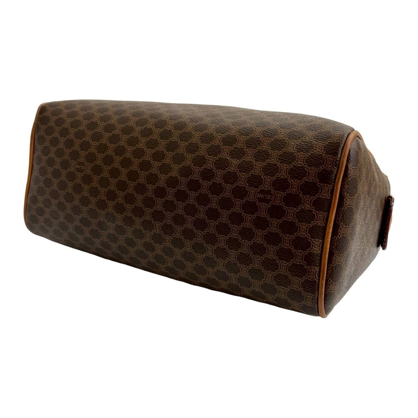 Celine Vintage Macadam Blason Triomphe Leather Handbag/Mini Boston Bag