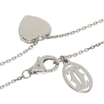 Cartier Heart Pav Diamond Necklace In 18K White Gold