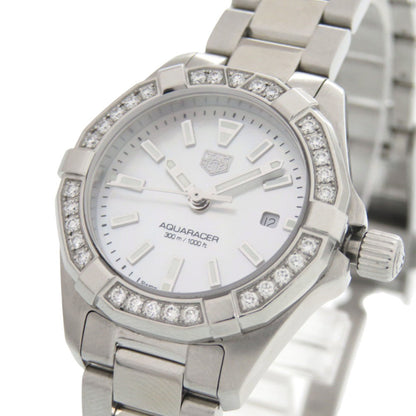 Tag Heuer Aquaracer Diamond Bezel Wbd1413.Ba0741 Stainless Steel White Shell Dial Quartz Watch 0235