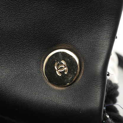 Chanel Coco Mark Faux Pearl Shoulder Bag Fabric